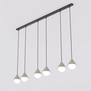 Lampa wisząca GIRO 6 PREM MOKKA nowoczesna, beżowa, metal