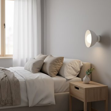 Kinkiet BIBI K1 WHITE nowoczesny, biały, metal