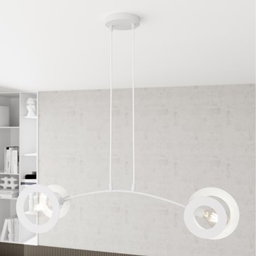 Lampa wisząca EUFORIA 2 WH nowoczesna, biała, metal