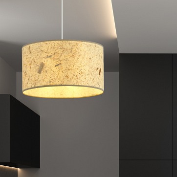 Lampa wisząca ASTON 1 CORK wyjątkowa, duży abażur, korek