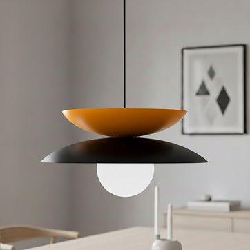 Lampa wisząca NAGOYA 1 BL ORANGE loft, japandi, metal