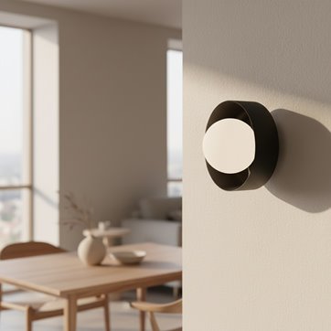 Kinkiet LULU K1 BLACK nowoczesny, czarny, metal