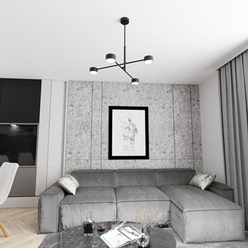 Lampa sufitowa NATSU 4 BL BLACK plafon, czarna, metal, loft