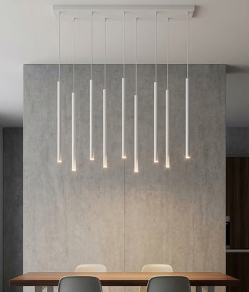 Lampa wisząca SELTER 9 GRAY glamour, sople, szara