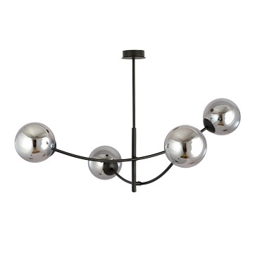 Lampa sufitowa HUNTER 4 BLACK/GRAFIT klosze czarna/grafit