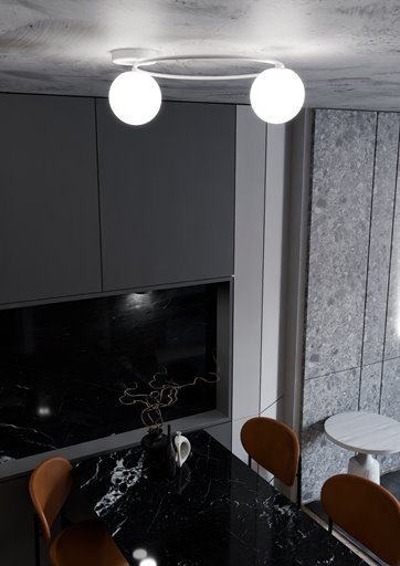 Lampa sufitowa SOPRA 2 WH OPAL plafon klosze kule, biała