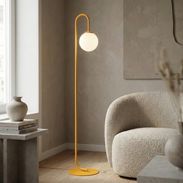 Lampa podłogowa FLOR LP1 BL ORANGE nowoczesna, pomarańczowa