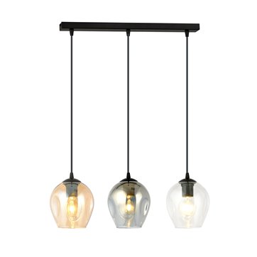 Lampa wisząca ISTAR 3 BL MIX loft klosze kolor mix czarna