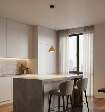 Lampa wisząca ELIT 1 BL GOLD złoty, regulowana, glamour