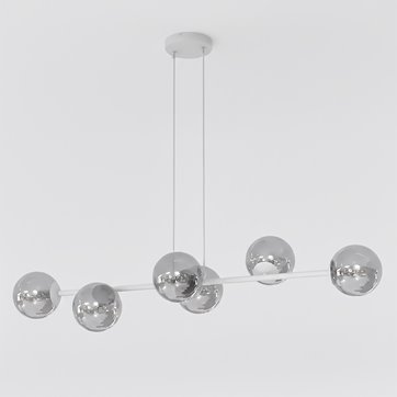 Lampa wisząca MAGNUS 6 GRAY GRAFIT nowoczesna, klosz, szara