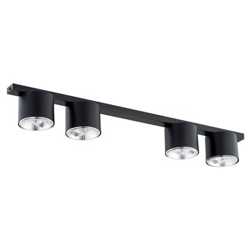 Lampa sufitowa NANO 4 BLACK minimalistyczna, listwa, czarny