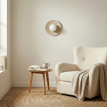 Kinkiet CALMA S K1 BEIGE nowoczesny, klosz, filc, beżowy