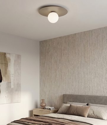 Lampa sufitowa SOLAR 1 MOKKA OPAL nowoczesna beżowa, biała