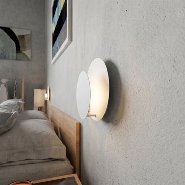 Kinkiet CIRCLE 1C WHITE nowoczesny, loft, metal, biały