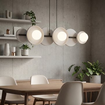 Lampa wisząca MODEL 6 BL GRAY loft, szara, metal