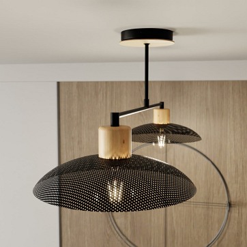 Lampa sufitowa KOBE 2 BLACK unikatowy, japandi, skandynawski