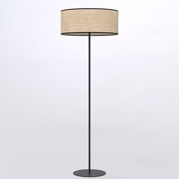 Lampa podłogowa ECO LP1 RATTAN klasyczna, beżowa, abażur