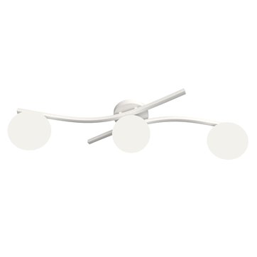 Lampa sufitowa OPUS 3 WH OPAL, plafon, klosz, biały