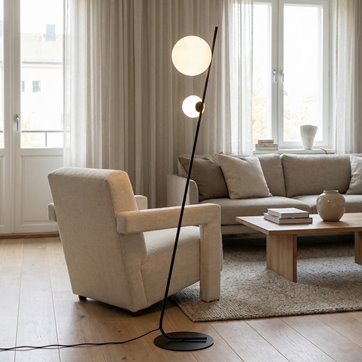 Lampa podłogowa TATU LP2 BL BLACK nowoczesna, czarna, metal