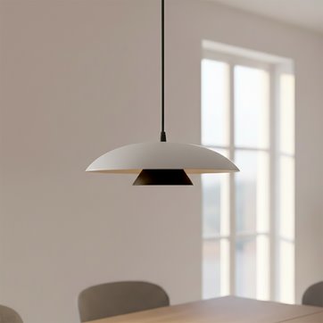 Lampa wisząca BABEL 1 WHITE BL nowoczesna, biała, metal