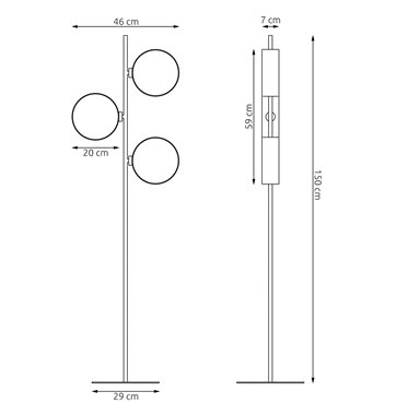 Lampa podłogowa DRUMZ LP3 GRAY nowoczesna, szara, abażur