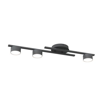 Lampa sufitowa FRAGMENT 3 BLACK loft, czarna, metal