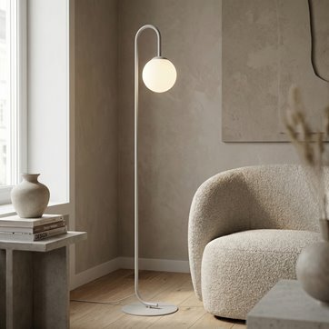 Lampa podłogowa FLOR LP1 BL GRAY nowoczesna, czarna, metal