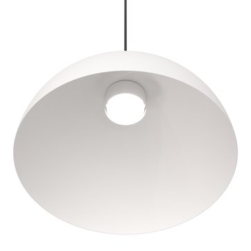 Lampa wisząca LUNARO 1L BL WHITE/BLACK loft, biała, metal