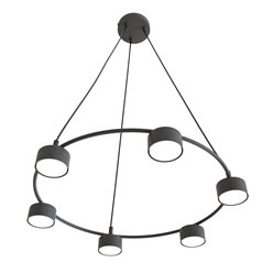 Lampa wisząca STARLIT 6 BL loft, nowoczesna, czarna