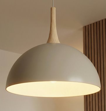 Lampa wisząca NAUTICA 1L MOKKA nowoczesna, beżowa, metal