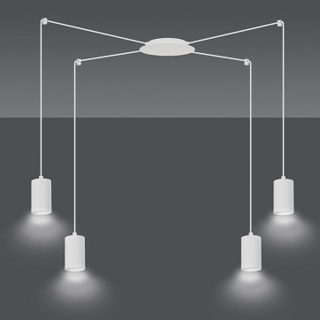 Lampa wisząca TRAKER 4 WH/WHITE nowoczesna, pająk, biała