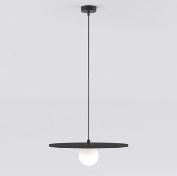 Lampa wisząca CALMA 1 BLACK nowoczesna, czarna, filc