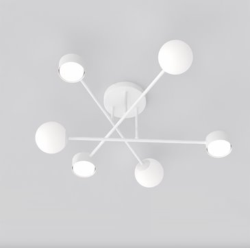Lampa sufitowa HOLON 6 WHITE plafon, biała, metal