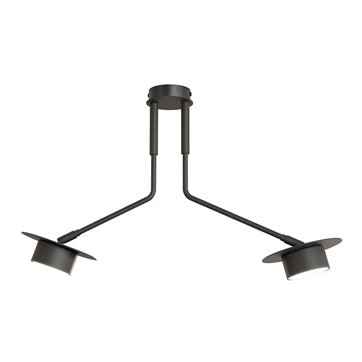 Lampa sufitowa MIZU 2 BL BLACK plafon, czarna, metal, loft