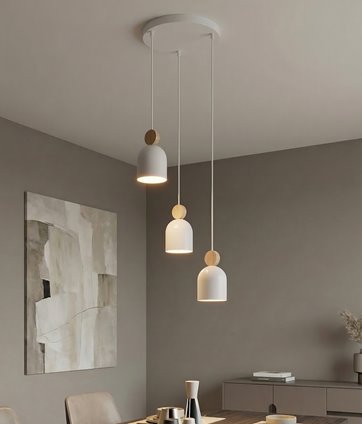 Lampa wisząca MESI 3PREM WHITE nowoczesna, biała, metal
