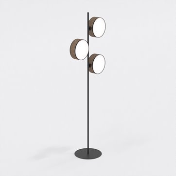 Lampa podłogowa DRUMZ LP3 BROWN nowoczesna, brązowa, abażur