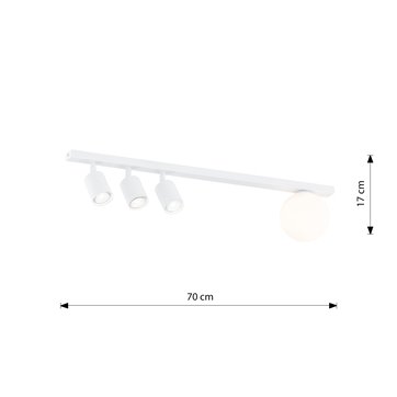 Lampa sufitowa BASTER 4 WHITE nowoczesna, minimalistyczna