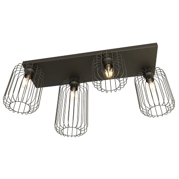 Lampa sufitowa BARN 4 BL industrialna, loft, plafon, czarna