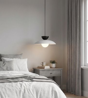 Lampa wisząca MULAN 1 GRAY BL nowoczesna, szara, metal