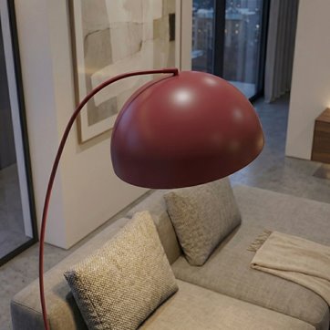 Lampa podłogowa ARCOS LP1 BURGUND nowoczesna, burgundowa