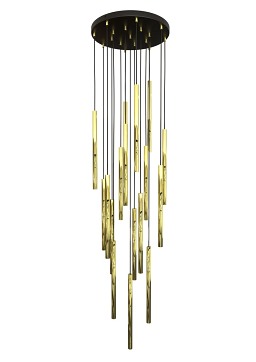 Lampa wisząca SELTER 17 PREMIUM GOLD glamour sople złota