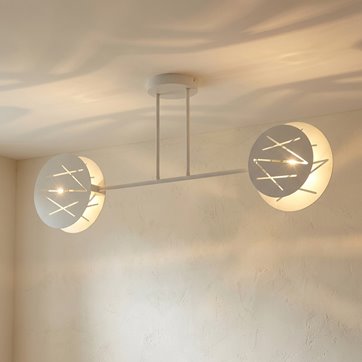 Lampa sufitowa FRICK 2 WH nowoczesna, biała, metal