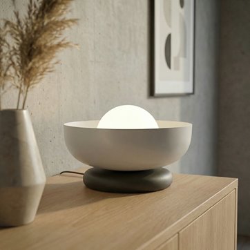 Lampka nocna OZZY LN1 GRAY metal, szara, nowoczesna