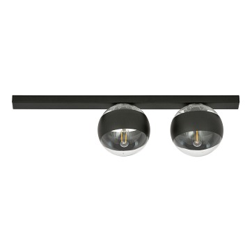 Lampa sufitowa FIT 2 BL/STRIPE nowoczesna czarna/transparent