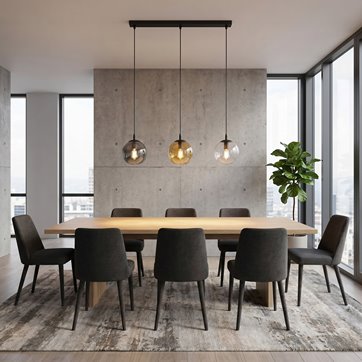 Lampa wisząca COSMO 3 BL MIX loft, klosz, kolor mix