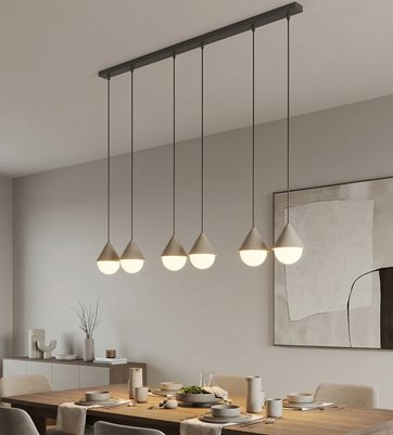 Lampa wisząca GIRO 6 PREM MOKKA nowoczesna, beżowa, metal