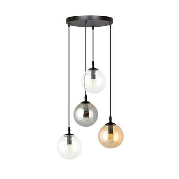 Lampa wisząca COSMO 4 BL PREMIUM MIX loft, klosze kolor mix