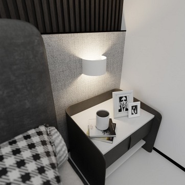 Kinkiet FOLD WHITE minimalistyczny, metal, biały