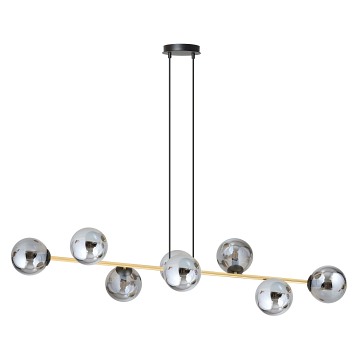 Lampa wisząca GRAVITY 8 BL GRAFIT, czarna/złota/grafitowa