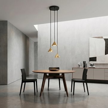 Lampa wisząca ELIT 3 PREMIUM GOLD nowoczesna, złoty, salon